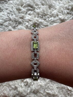 Sterling Silver Peridot Bracelet